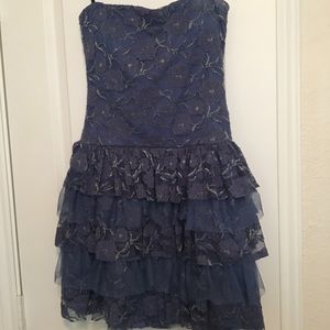 Purple-blue homecoming dress, short